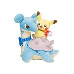 Pokemon knuffel Pikachu op Lapras